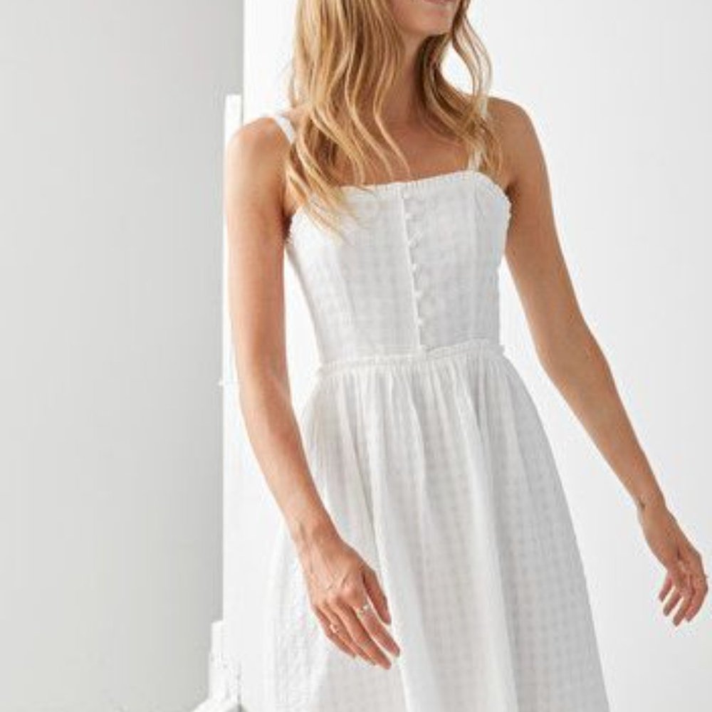 & Other Stories Smocked Strap Minidress